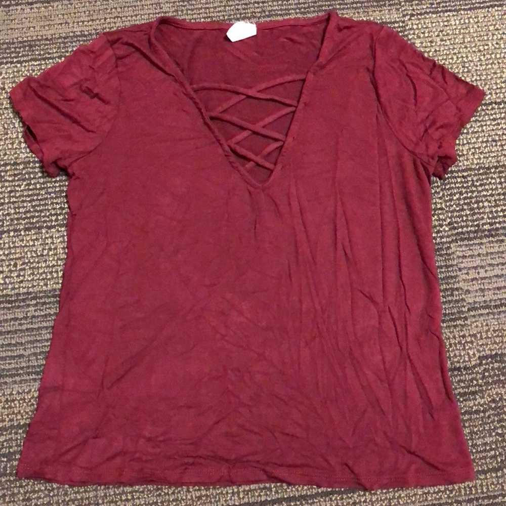 Pacsun Me to We Lace Up Shirt